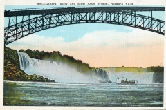 postcard collection, waterfall, Steel Arch Bridge, Niagara Falls, New York