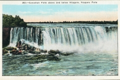 postcard collection, waterfall, The Falls, Niagara Falls, New York