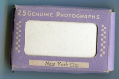 "25 Genuine Photographs: New York City" mailable, miniature  souvenir packet of sovenir photos, front civer postcard collection, New York City, New York