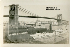 miniature photo in a souvenir packet. postcard collection, Brooklyn Bridge, New York City, New York