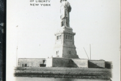 miniature photo in a souvenir packet. postcard collection, Statue of Liberty, New York City, New York, 1908