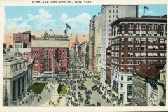 postcard collection, Fifth Ave and 42nd t., New York City, New York