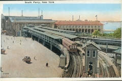 postcard collection, Trains, South Ferry, New York City, New York
