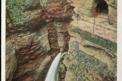 ME Cole, postcard collection, waterfall, Watkins Glen, New York