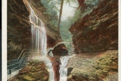 postcard collection, waterfall, Watkins Glen, New York
