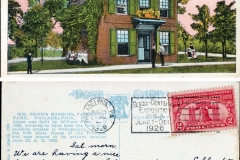 Postcard "Home of William Penn, 1682", postmarked Aug 1926 from Philadelphia, Pa. To: Miss Mary ElliottFrom: Evelynpostcard collection, Home of William Penn, Philadelphia, Pennsylvania