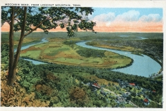 postcard collection, Moccasin Bend from Lookout Mountain, Chattanooga area, Tennessee