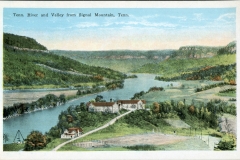 postcard collection, Tennesee River from Signal Mountain, Chattanooga area, Tennessee