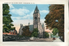 a panel in the accordian fold packet. Margaret McGrew, postcard collection, Church of the Sacred Heart, Charleston, West Virginia