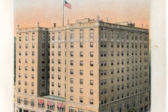 a panel in the accordian fold packet. Margaret McGrew, postcard collection, Daniel Boone Hotel, Charleston, West Virginia