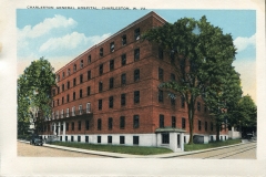a panel in the accordian fold packet. Margaret McGrew, postcard collection, General Hospital, Charleston, West Virginia