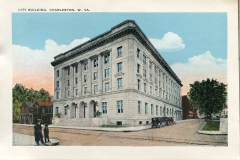 a panel in the accordian fold packet. Margaret McGrew, postcard collection, City Building, Charleston, West Virginia