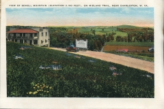 a panel in the accordian fold packet. Margaret McGrew, postcard collection, Sewell Mountain, Charleston, West Virginia